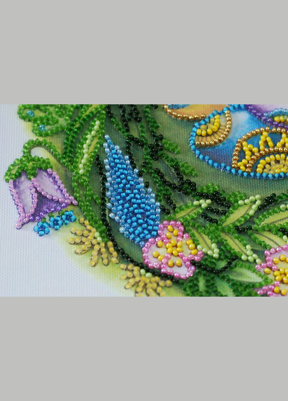 Набір-міді для вишивання бісером на натуральному художньому холсті "Великодній віночок" Abris Art (299471859)