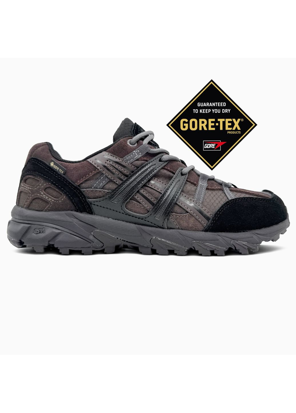 Коричневые демисезонные кроссовки мужские asics gel-sonoma 15-50 black brown gore-tex | асикс гель сонома 15-50 коричневые No Brand