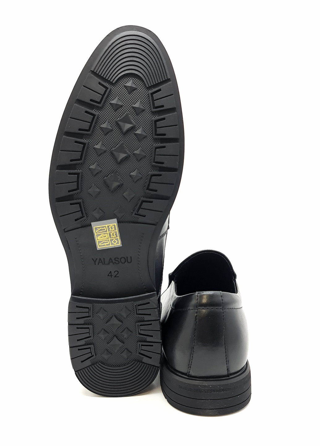 Черные чоловічі туфлі чорні шкіряні ya-11-11 27 см (р) Yalasou