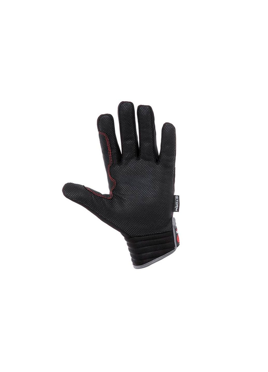 Рукавиці робочі захисні спандекс із протиковзним покриттям розмір чорні (1 пара) Intertool (332202759)