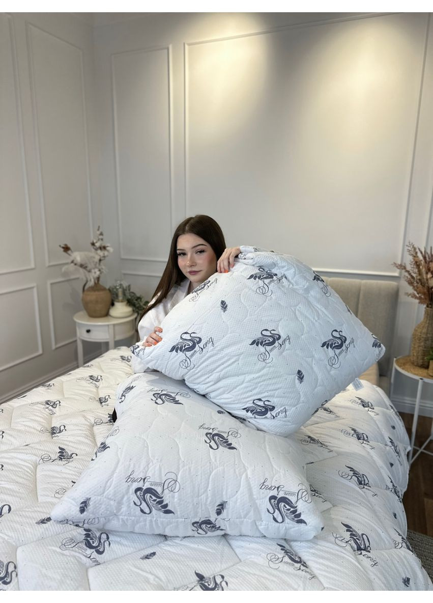 Подушка из лебединого пуха 21496 70х70 см белая Leri Max (365688989)