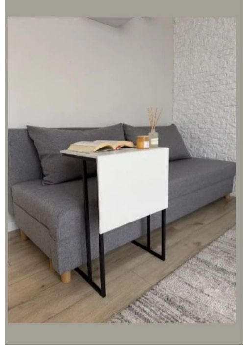 Столик трансформер для ноутбука в ліжко Білий, журнальний столик приставний для їжі перед телевізором No Brand (350264023)