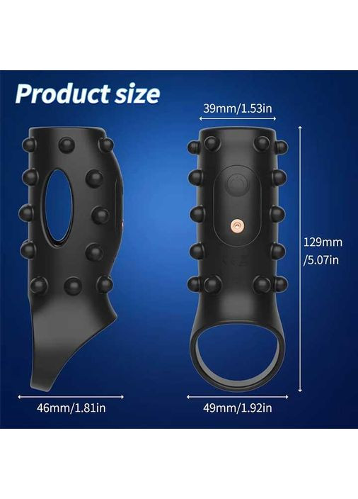 Насадка з вібрацією і шипами на пінис і мошонку Ultimate Couples Cage USB No Brand (370203675)