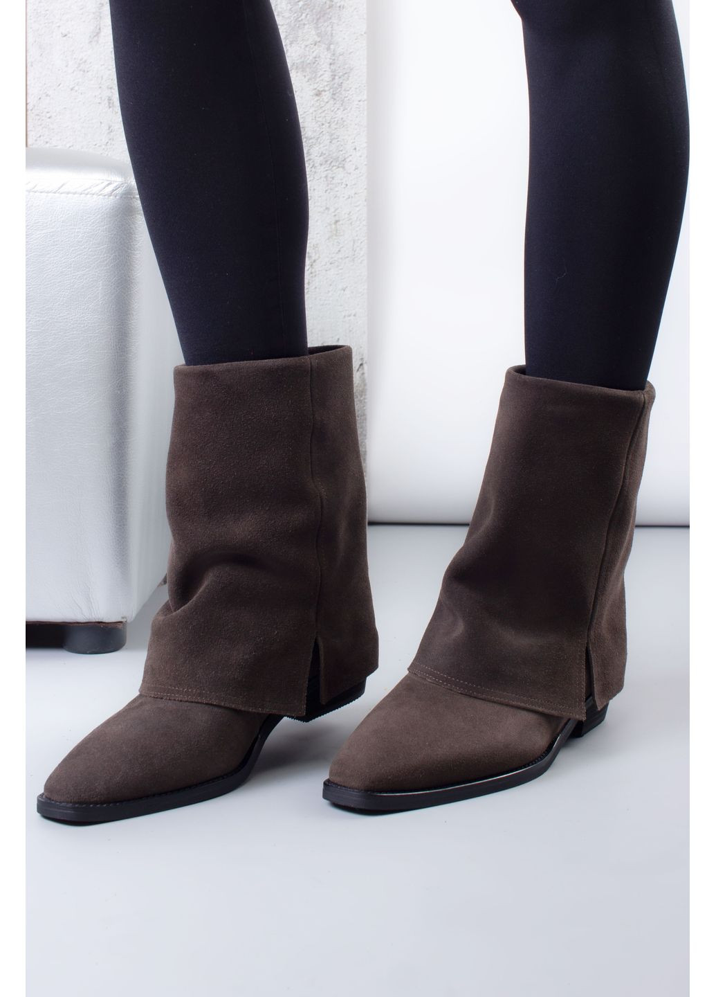 Черевики жіночі K350-801-2 натуральна замша коричневі 346574 Where Uwear (364658681)