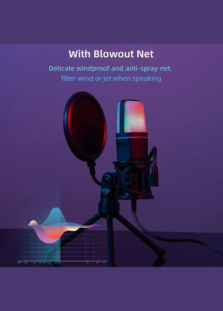 УЦІНКА! Мікрофон зі штативом SF666R з підсвічуванням Yanmai (347642552)