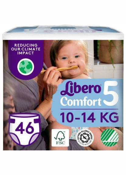 Підгузки Libero comfort розмір 5 (10-14 кг) 46 шт (268146968)