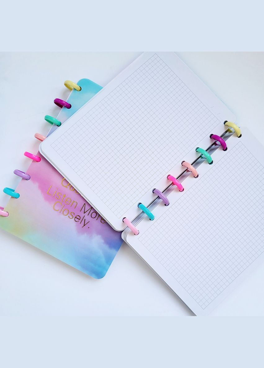 Блокнот А5 на пластиковой спирали с пластиковой обложкой в клетку 96 листов с надписью Take the risk No Brand (322872624)