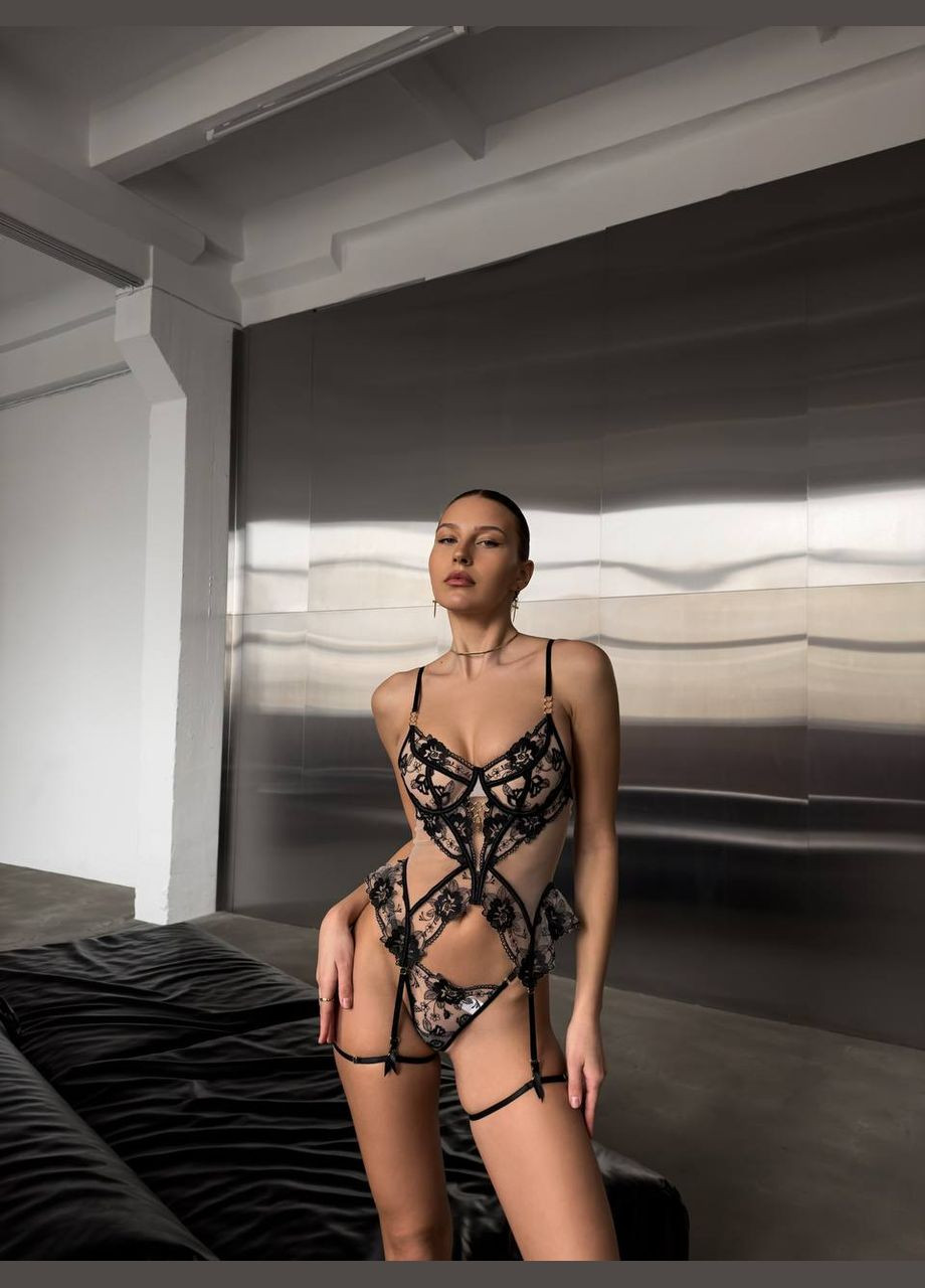 Чорний комплект нижньої білизни Domino