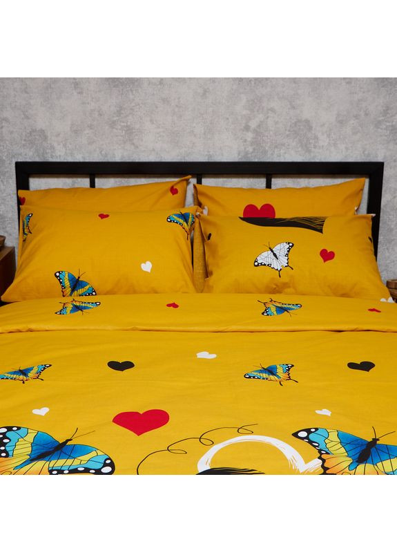 Комплект постельного белья Бязь Gold Люкс Семейные 160х220х2 наволочки 2х70х70 (MS-820008852) Moon&Star Butterfly Bloom (356116390)