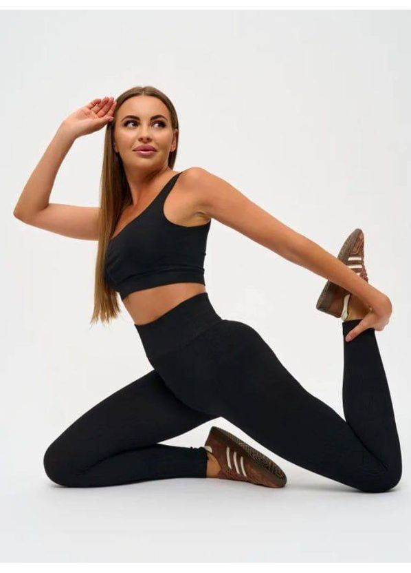 Черные демисезонные женские леггинсы на меху Asi.Store.ua