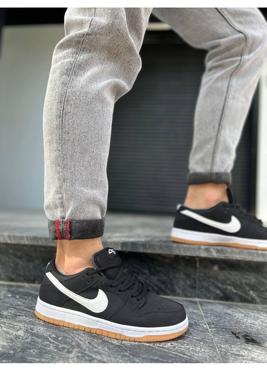 Чорні Зимовий кросівки чоловічі nike sb dunk black gum найк сб данк No Brand