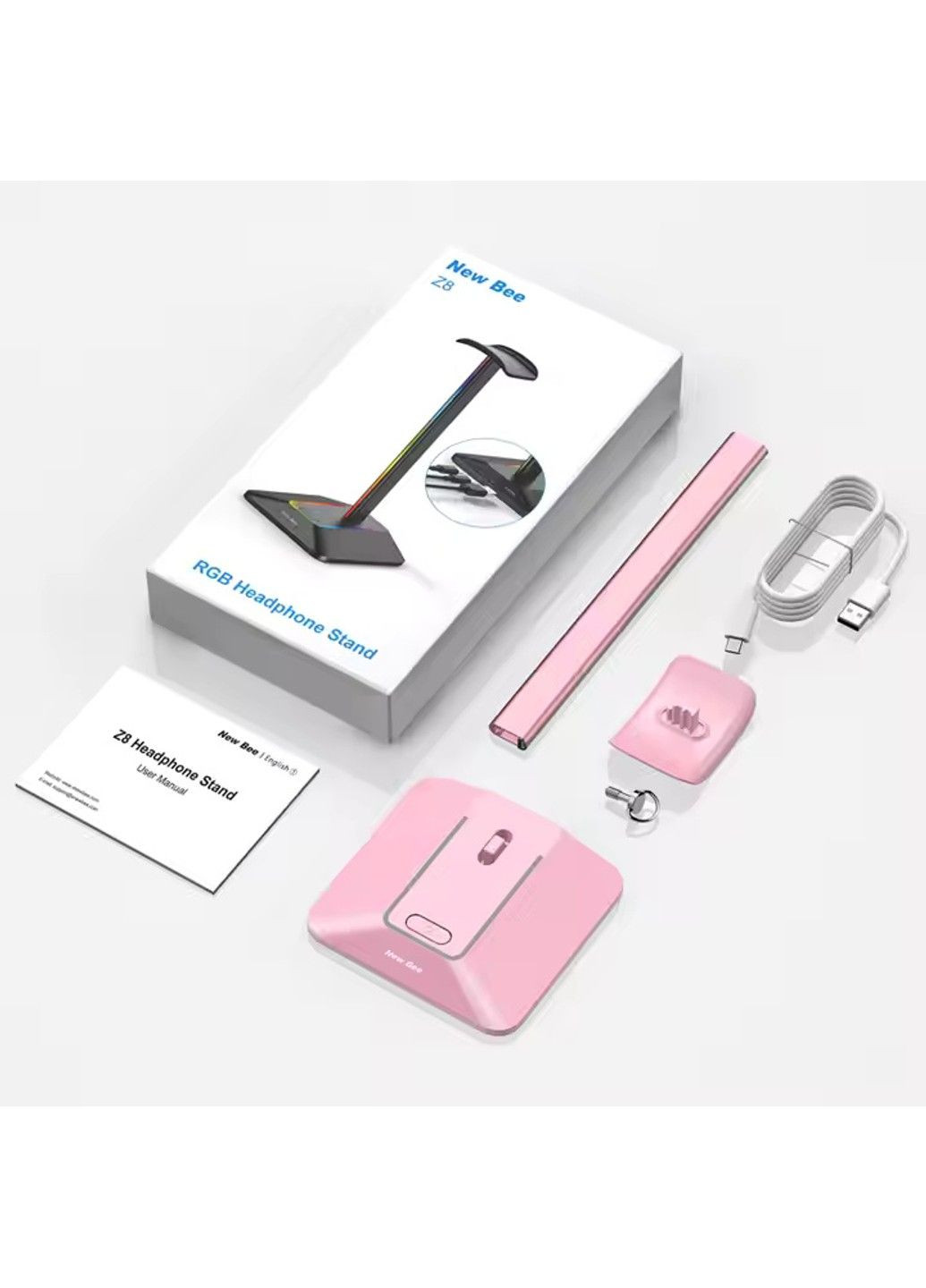 Подставка для игровых наушников Z8 с RGB подсветкой New Bee (316509875)