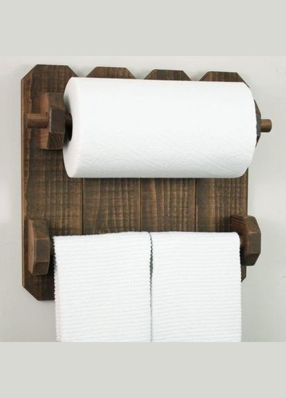 Тримач для паперових рушників з дерева Пейто сепія (ДКП-000708) No Brand (327846507)