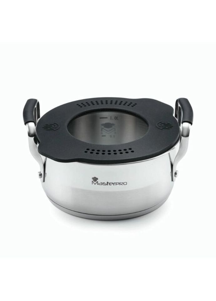 Кастрюля с крышкой MasterPro Smart BGEU-3777 16 см 1.5 л серебристая No Brand (335972492)