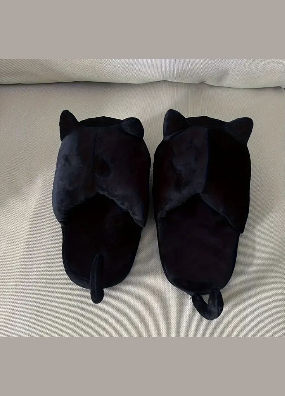 Тапочки домашні жіночі Котики чорні No Brand (304422008)