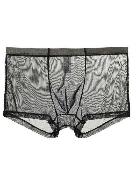 Прозрачные трусы черные мужские боксеры No Brand (364123995)