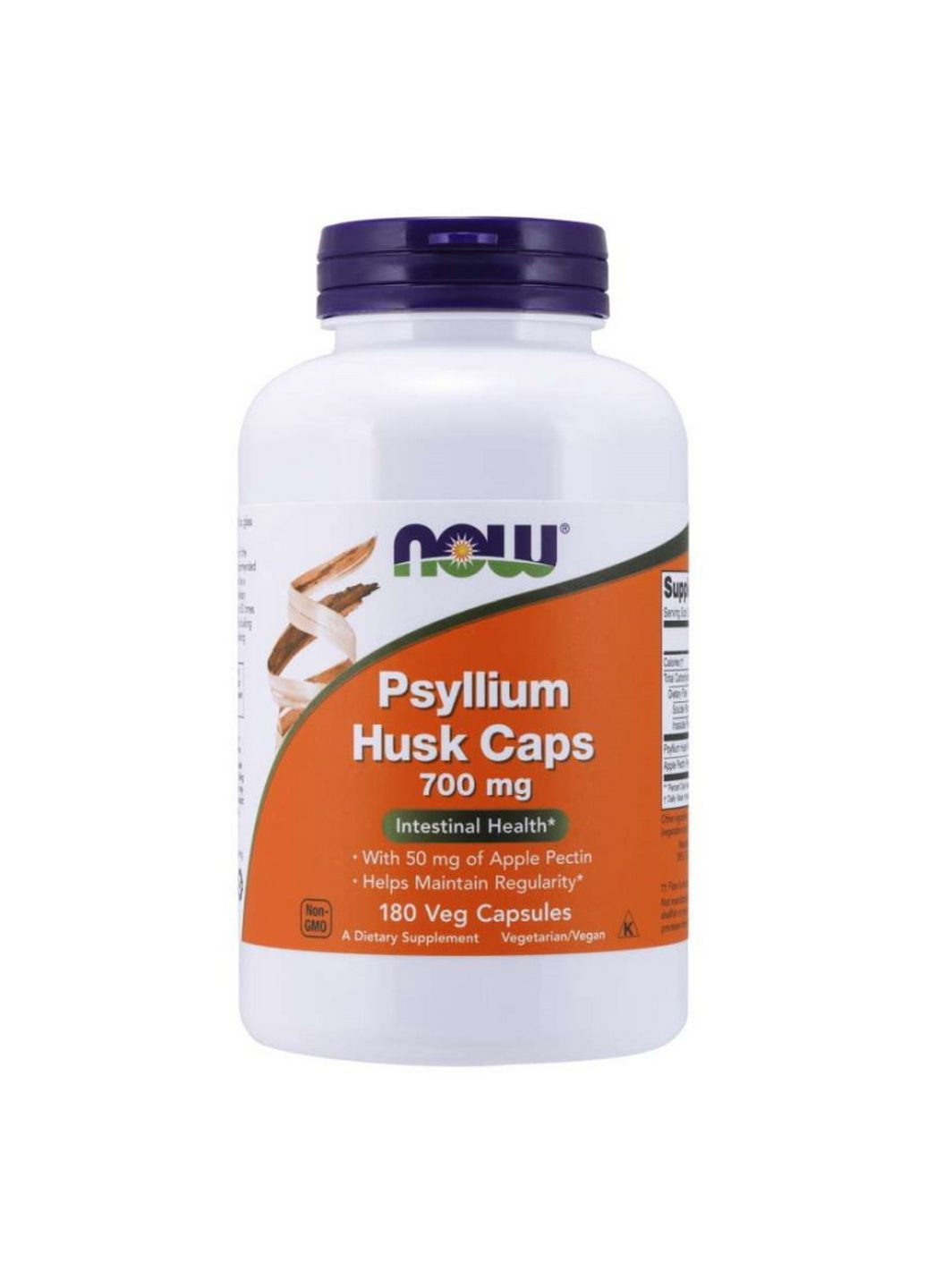 Натуральная добавка Psyllium Husk 700 mg, 180 вегакапсул Now (293418546)