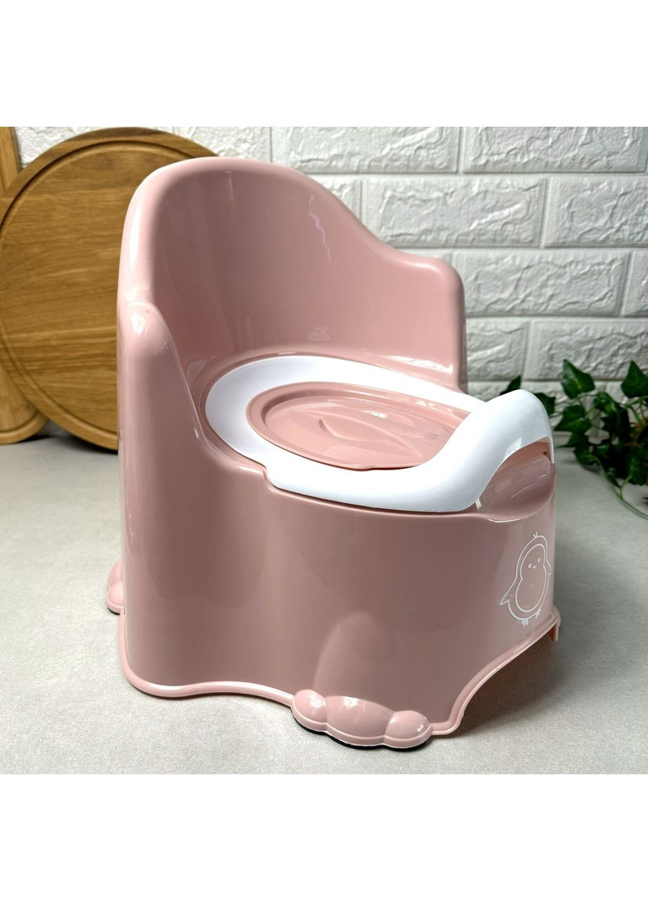 Детский горшок с высокой спинкой и крышкой Пудра, 11111 Dunya (355890522)
