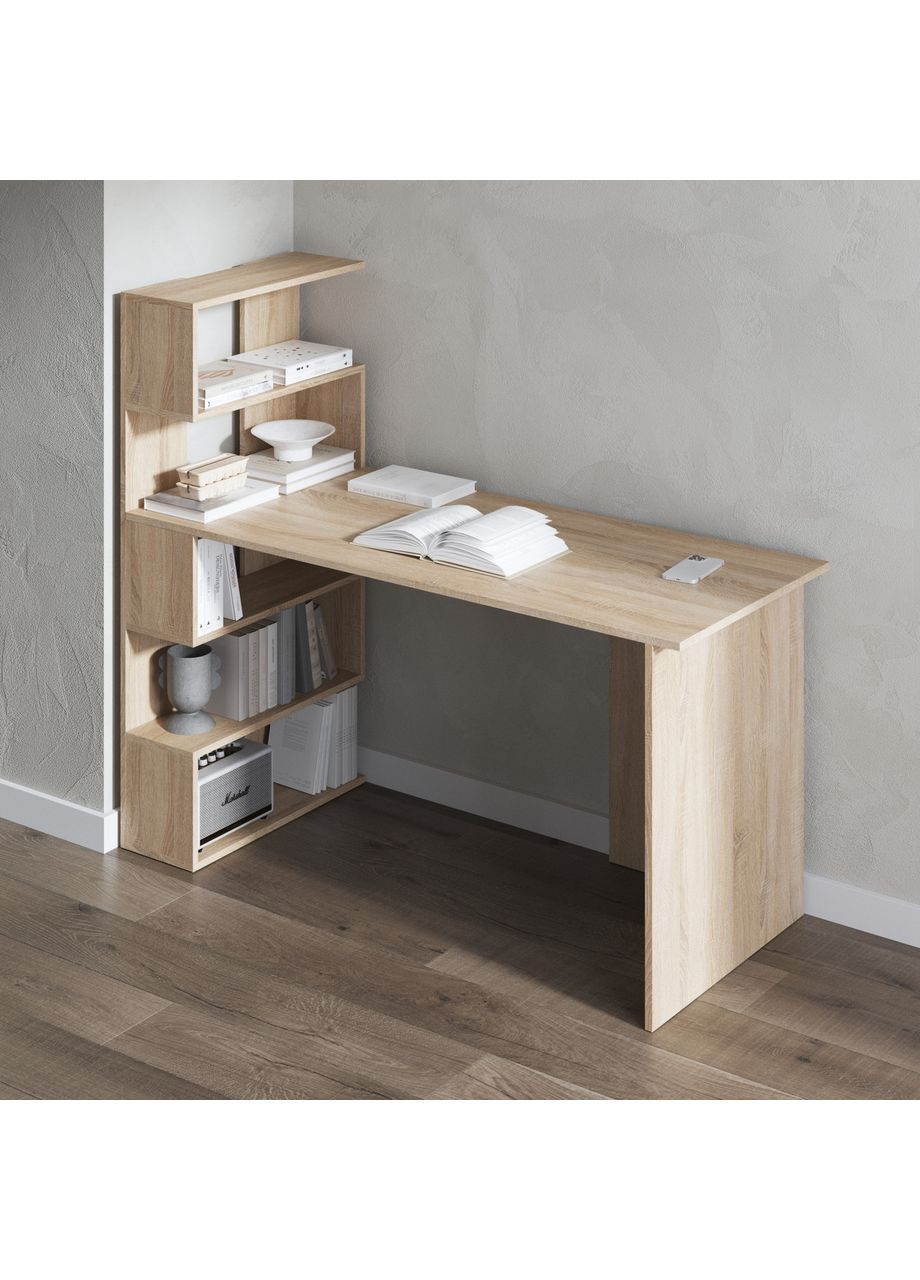 Cтел компьютерный, письменный с полками слева 1420x1230x600 (hm-24-sn) VAYS (363134872)