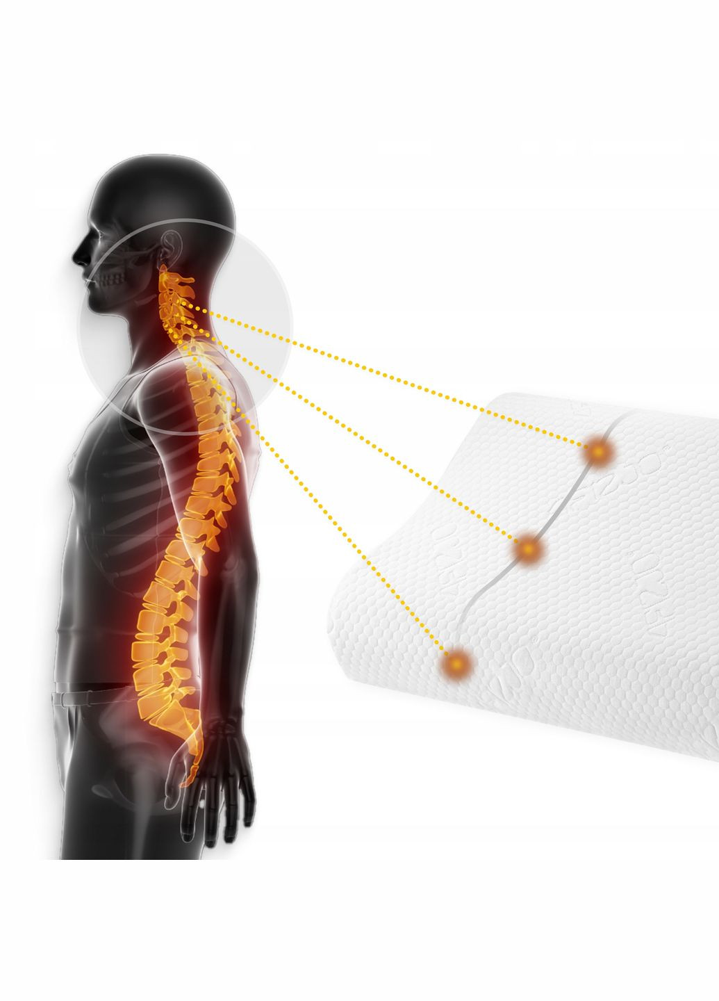 Подушка ортопедическая Ergo Small 30 x 50 см для сна White (P-5907739319401) 4FIZJO (327400660)