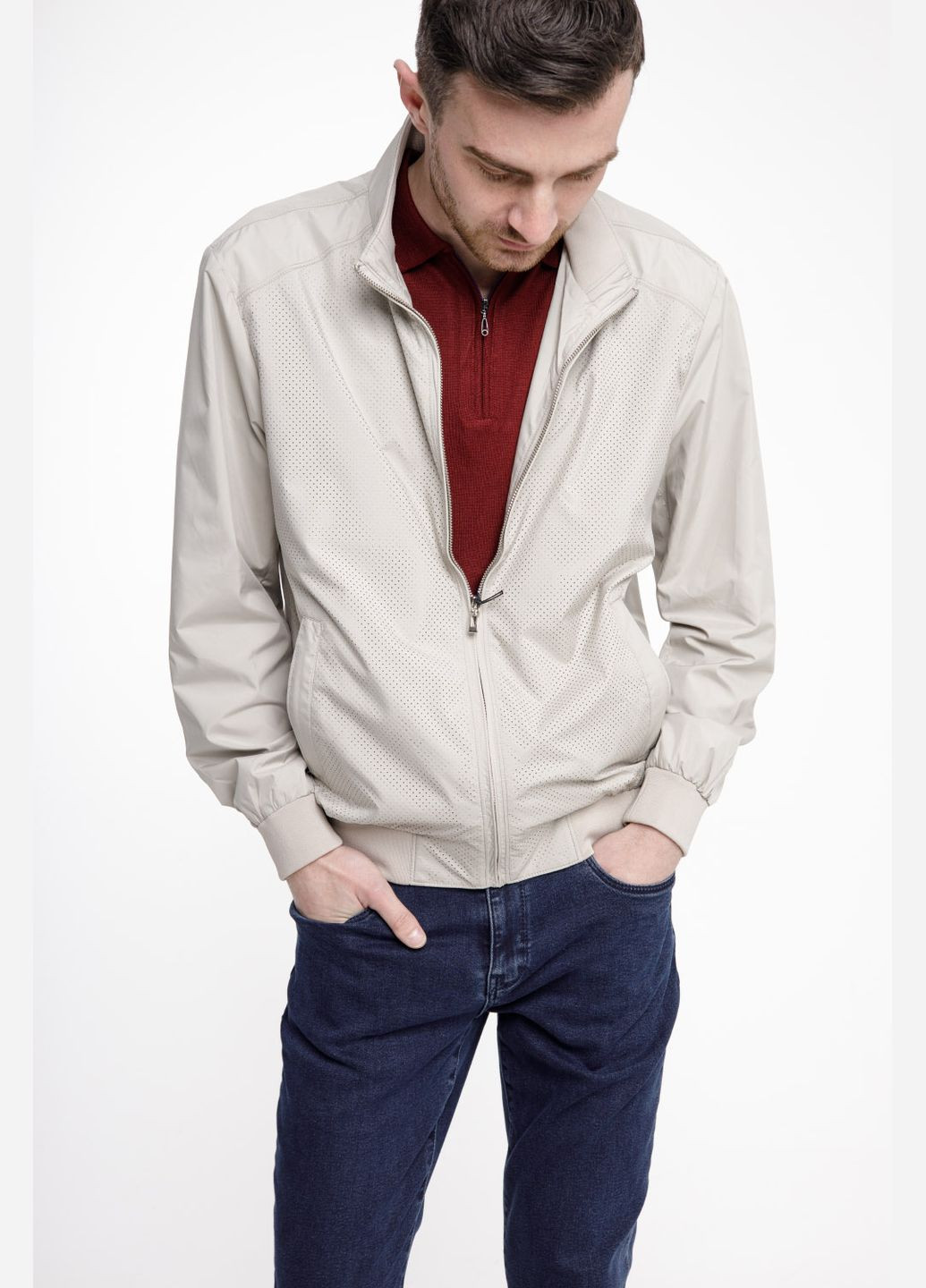 Бежевая демисезонная мужская куртка (, ), 26232 City Class