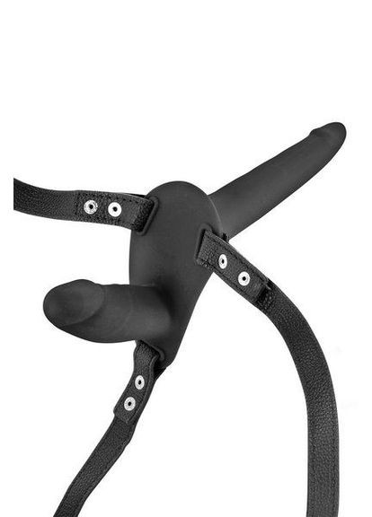 Двойной страпон StrapOn with Double Dildo Black Fetish Tentation (297587225)