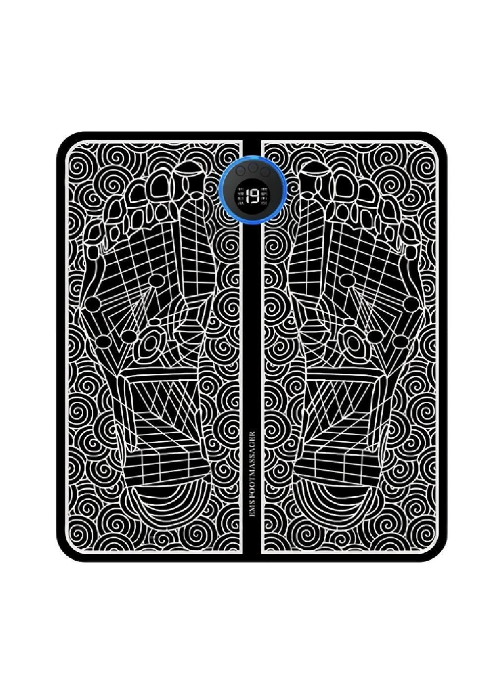 Комплект набір акумуляторний ручний м'язовий вібромасажер пістолет з насадками масажним килимком для ніг (479685-Prob) Unbranded (322811096)