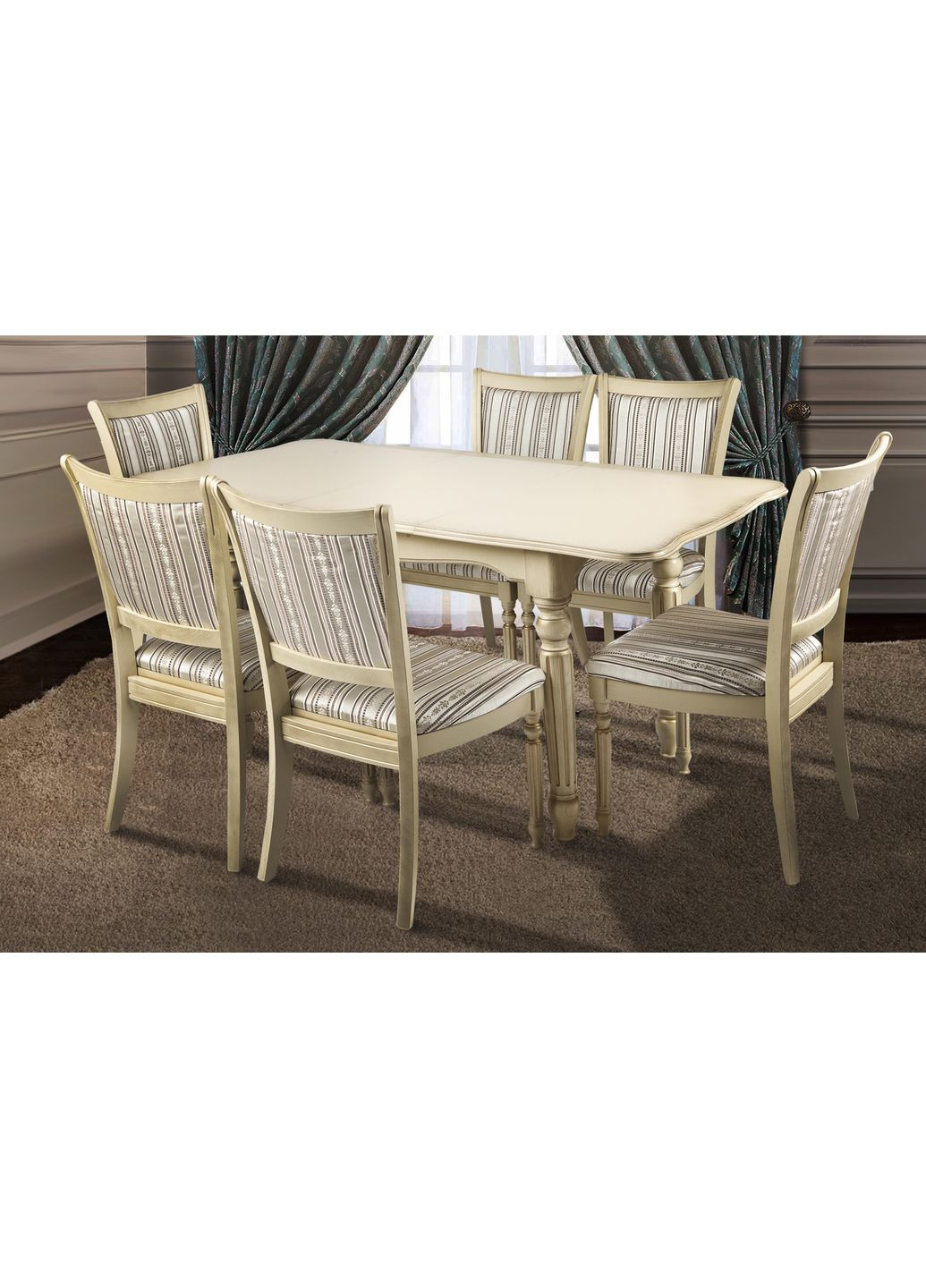 Стіл-трансформер кухонний розкладний VENICE Слонова кістка/Патина золото (VNCBG-1284) 855390-02 855390 Comfort Line (355467903)