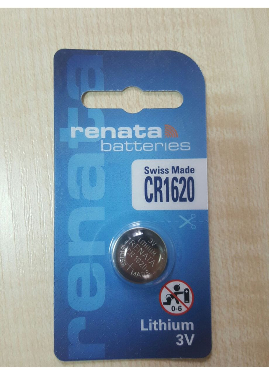 Дисковая батарейка Lithium Cell 3V CR1620 (68mAH) Renata (370257454)