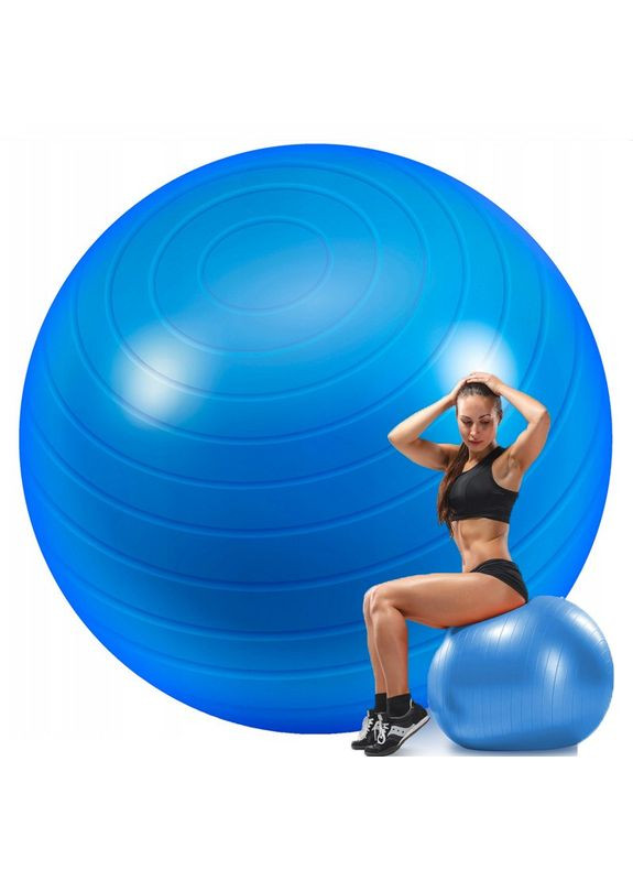 Фитбол мяч для фитнеса HMS NE-FB-65B, синий 65 см Newt (343744683)
