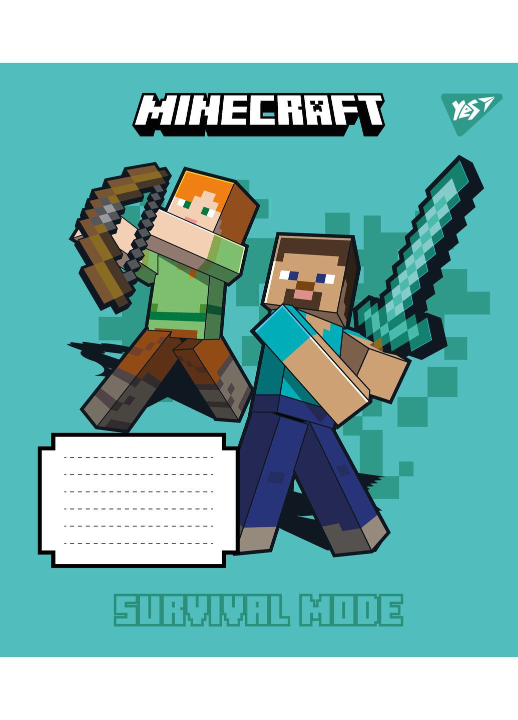 Набір зошитів шкільних А5/12 клітинка Minecraft Signs 25 шт (767556) Yes (352167524)