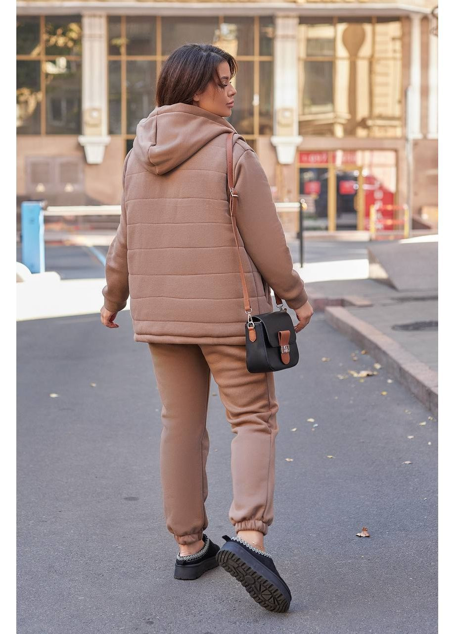 Жіночий теплий костюм-трійка для осені та зими No Brand (362682103)