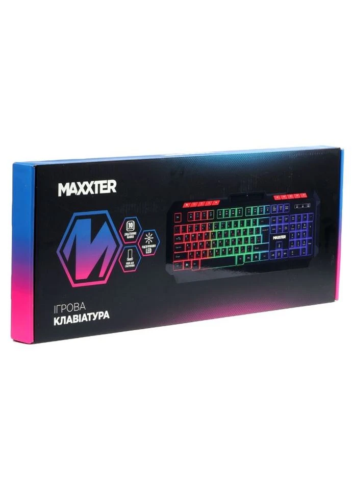 Клавіатура KBG-UML-02B-UA USB з підсвічуванням Maxxter (391644774)