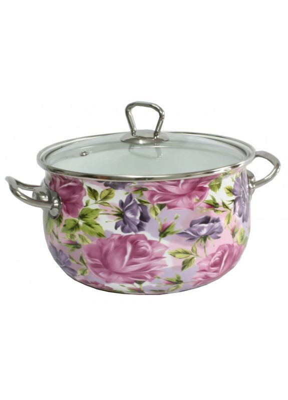 Кастрюля эмалированная 1154 "Анжелика" (5,1 л) Interos (369776379)