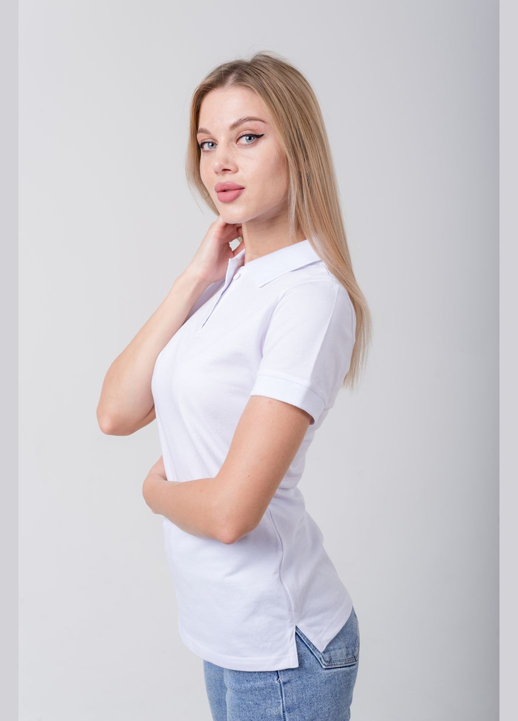 Біла футболка поло жіноча CLASSIC XXL(50) TvoePolo - (316321619)