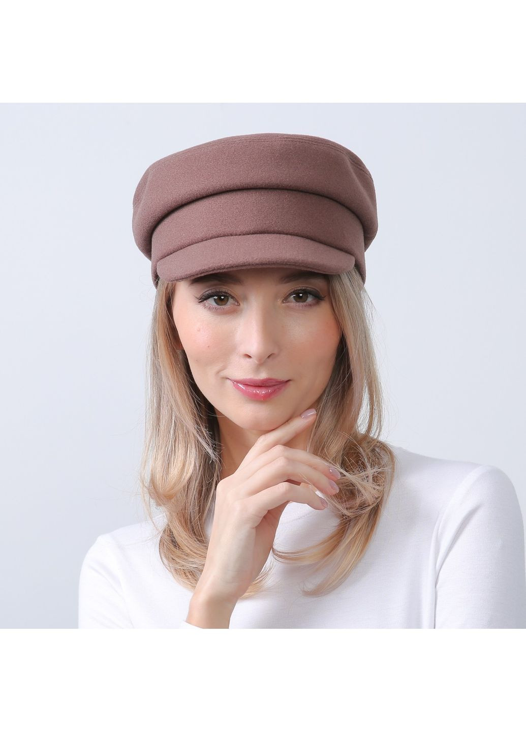 Кепка картуз жіноча кашемір бежева LEA LuckyLOOK 717-817 (322791409)