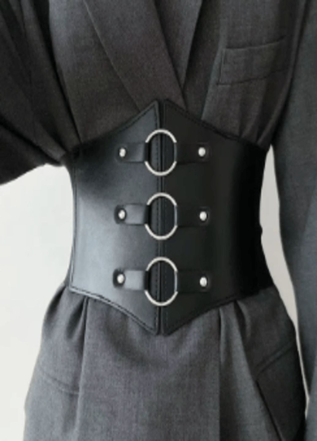 Корсет пояс широкий шкіряний пасок пояс на сорочку для дівчини широкий ремінь на піджак з еко шкіри No Brand (302672320)