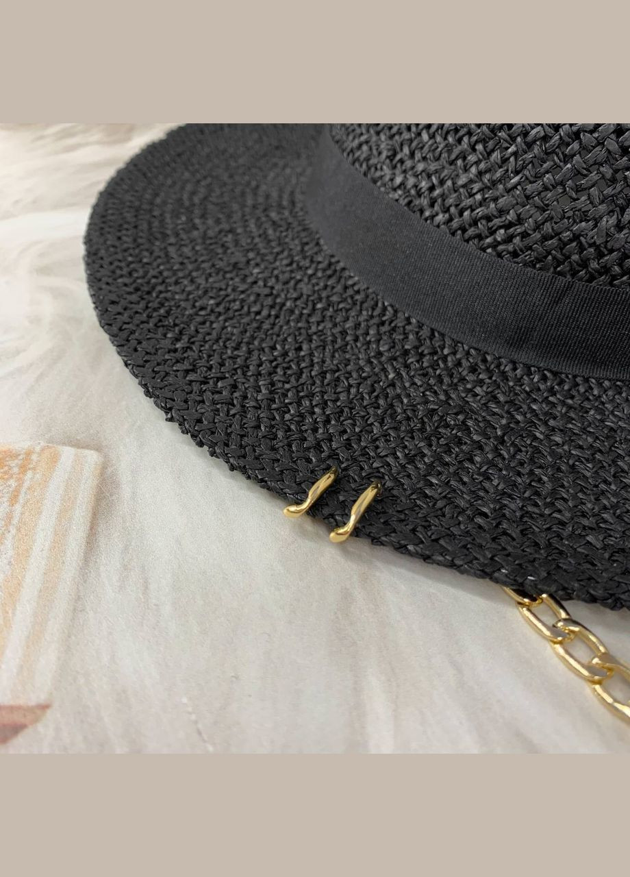 Летняя плетеная шляпа Федора с цепью и булавкой ONELOVE No Brand (293815340)