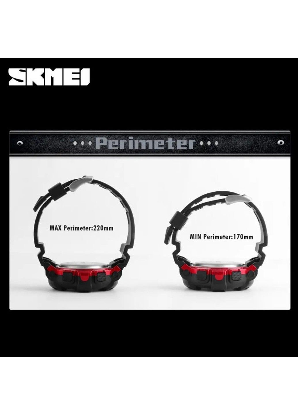 Мужские наручные часы Champion 1243A Черный с красным Skmei (314483994)