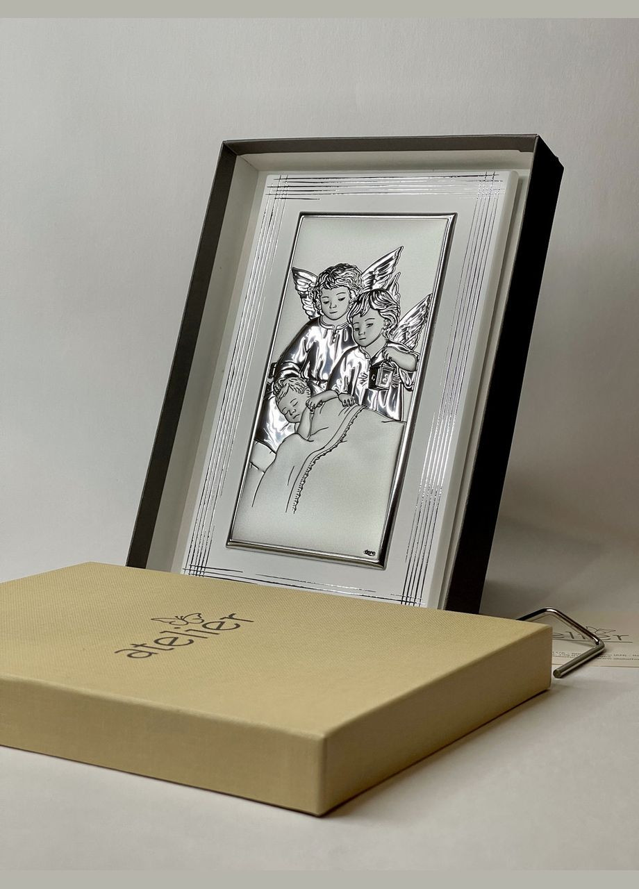 Икона серебряная Ангелы-хранители у ребенка (12 х 19 см) DS63F/2 Atelier (337363544)