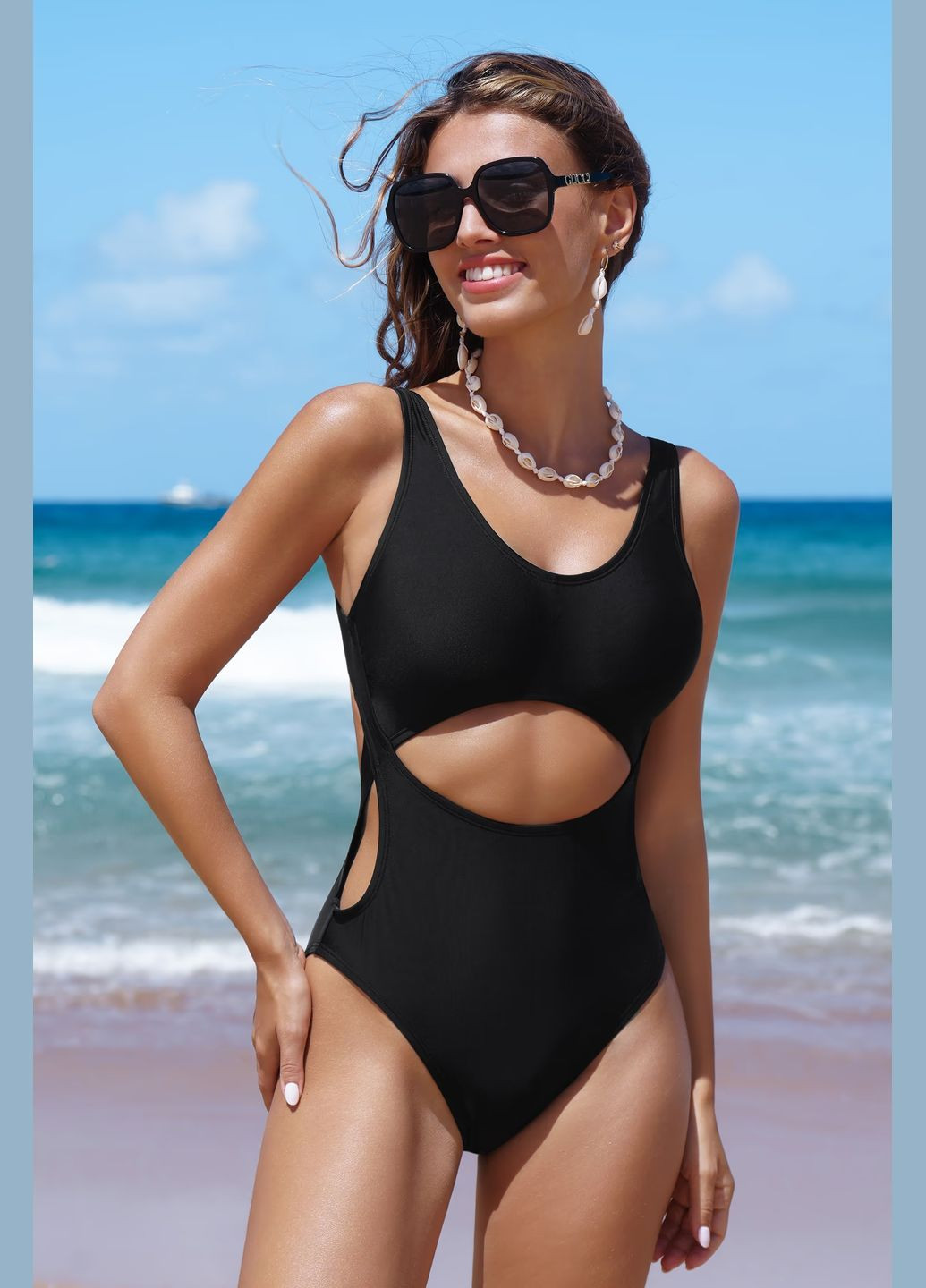 Черный летний купальник CUPSHE