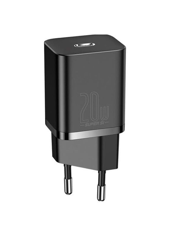 Зарядний пристрій Super Si Quick Charger 20W (1USB C) (CCSUP B) Чорний Baseus (372163367)