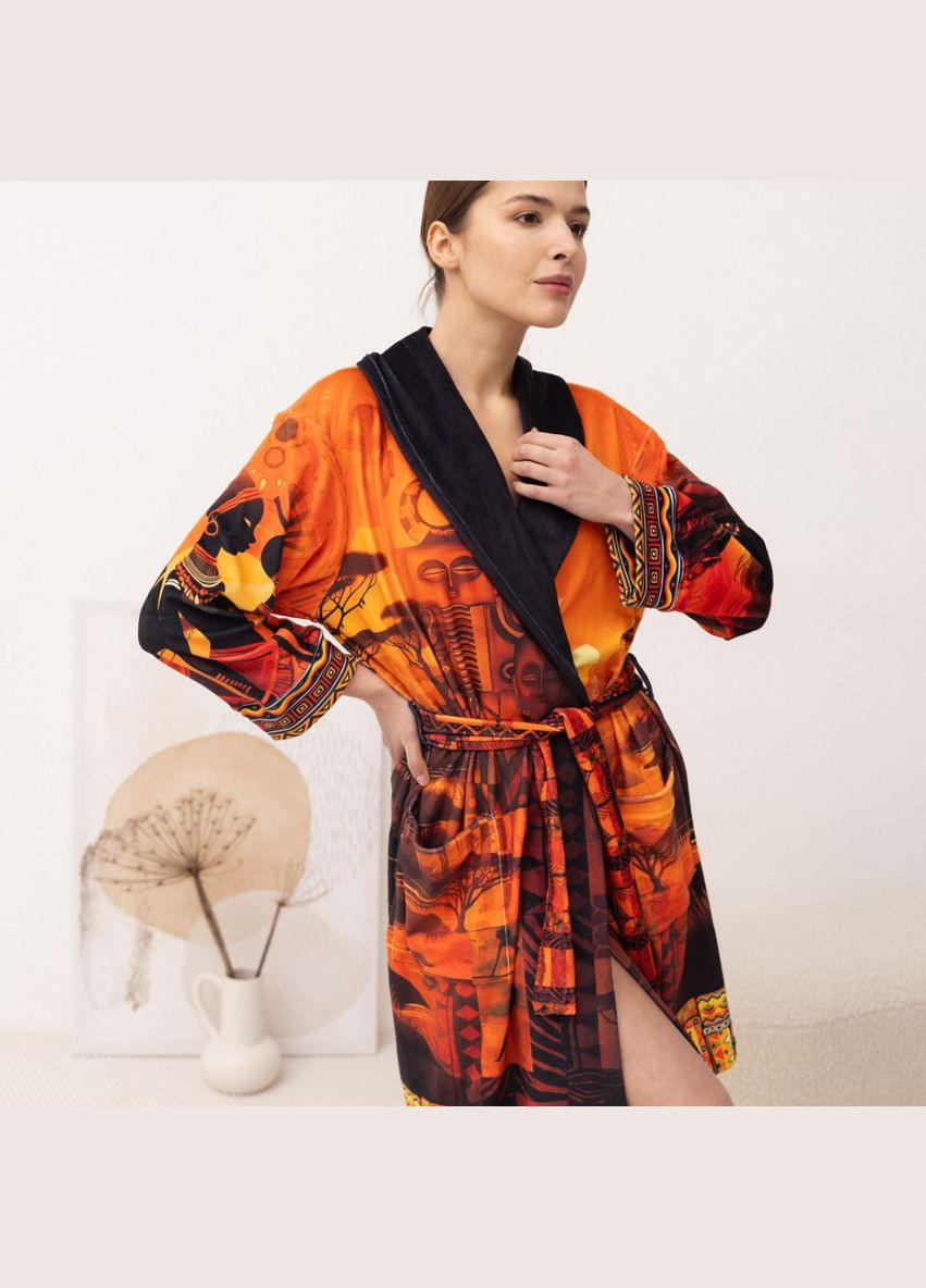 Халат женский из плюшевого велюра эксклюзивный Africa 18127 L-XL FlexDress (336873676)