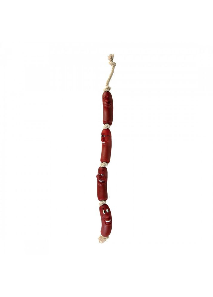 Игрушка для собак Сардельки на верёвке, винил, 75 см Trixie (292259128)