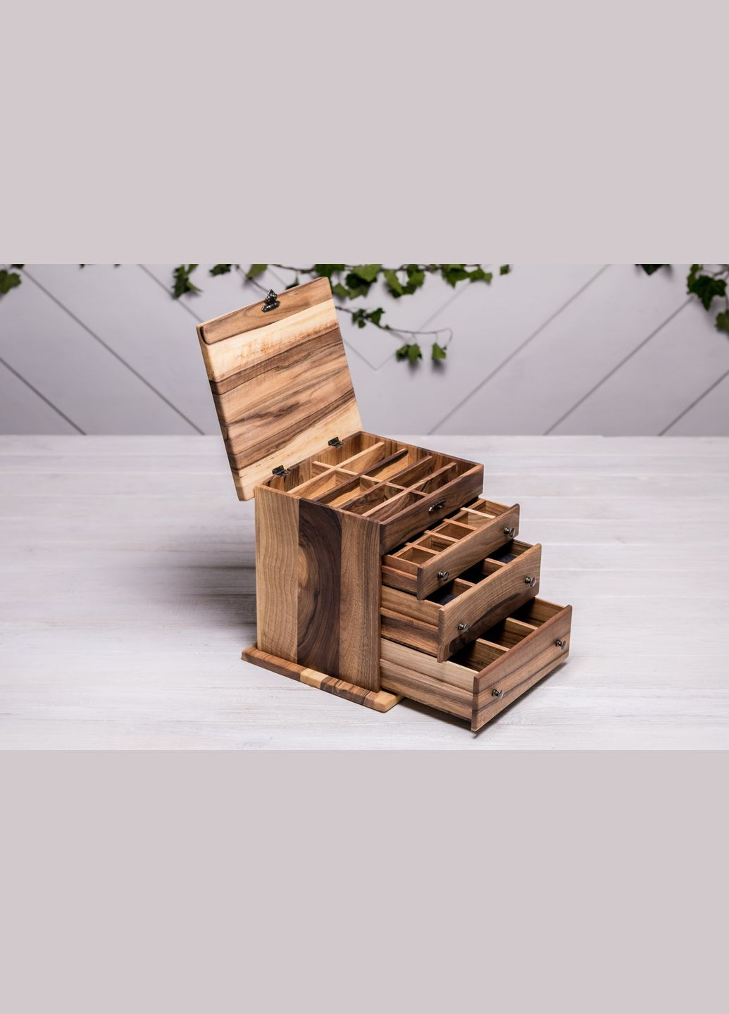 Шкатулка для прикрас із дерев'яною кришкою M Шкатулка для дівчинки EcoWalnut (295291907)