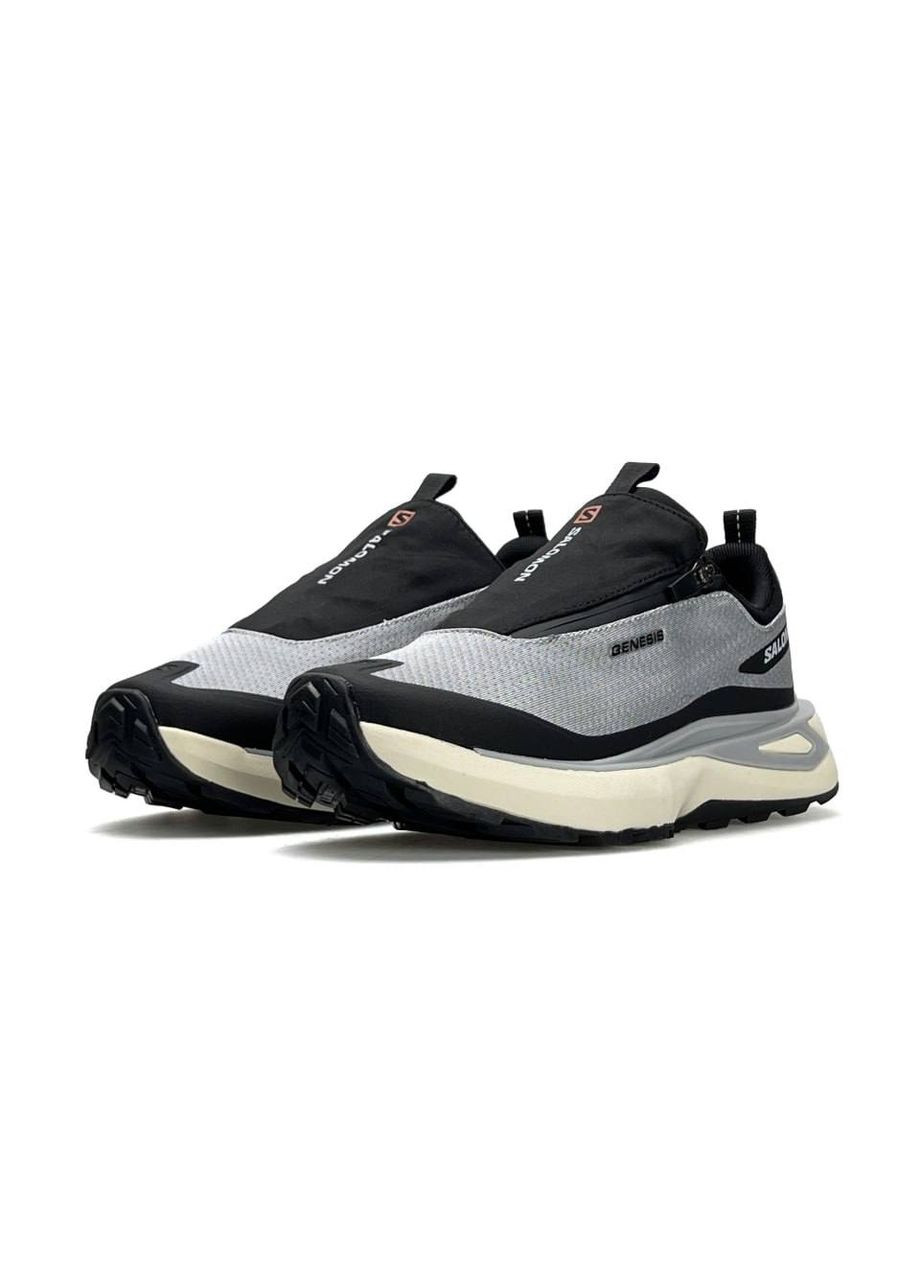 Серые демисезонные кроссовки мужские salomon No Brand Odyssey Elmt Advanced Light Gray Black