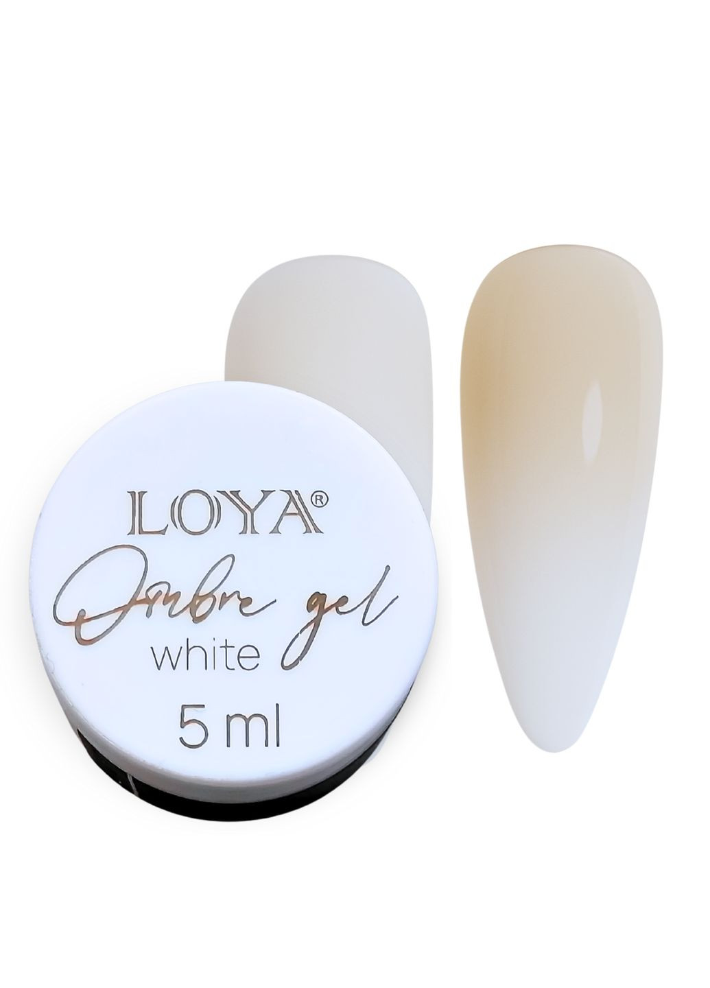 Гель паста для омбре без липкого шару біла Ombre gel 5 мл Loya (360889898)