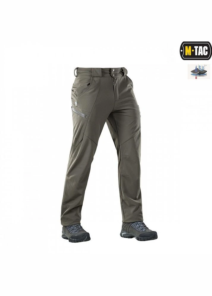 Штаны тактические Soft Shell Winter Olive Размер с подкладкой M-TAC (311202974)
