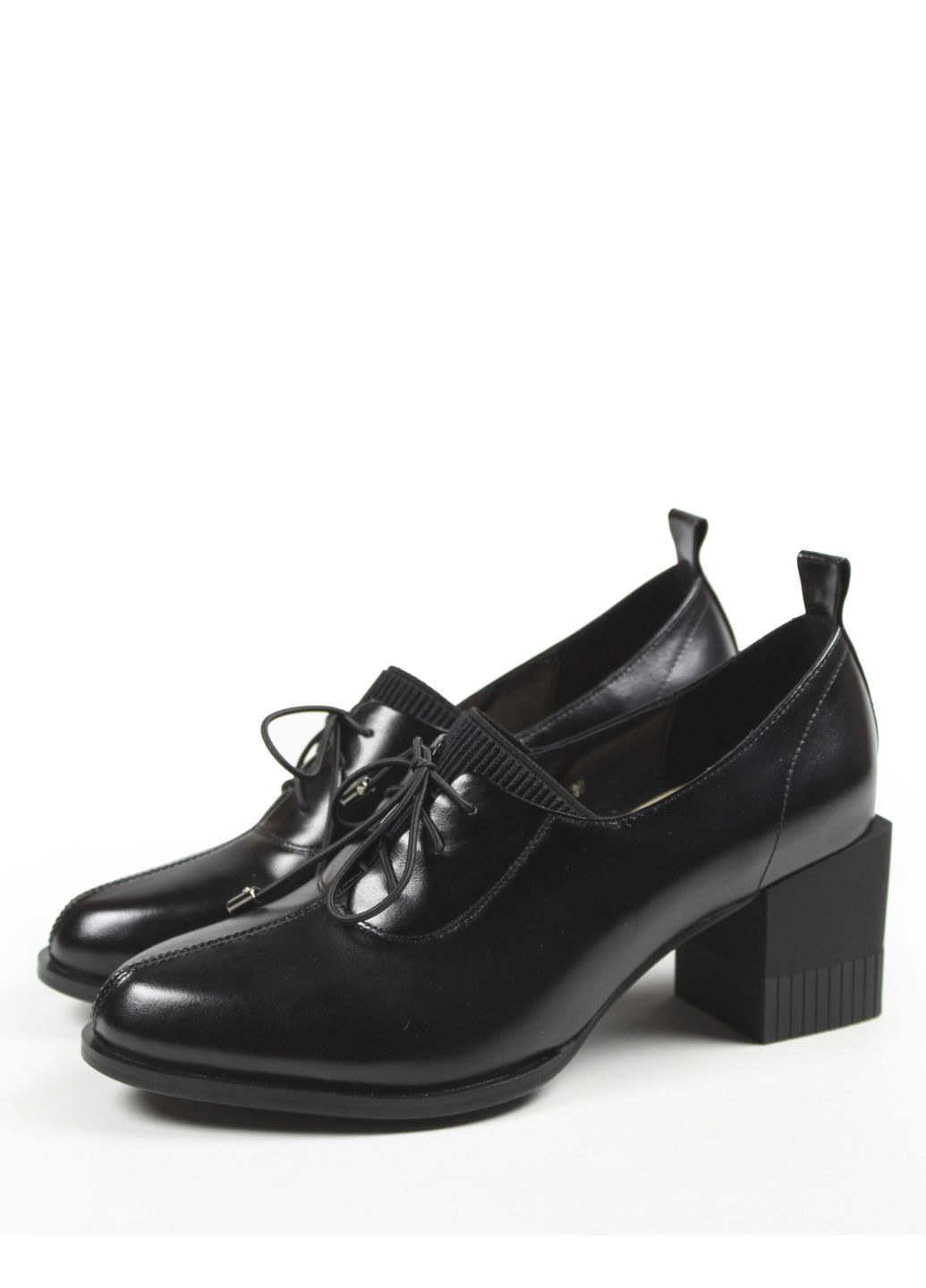 It-Girl Жіночі закриті туфлі на середніх підборах чорний з натуральна шкіра, — демісезон (362946061)