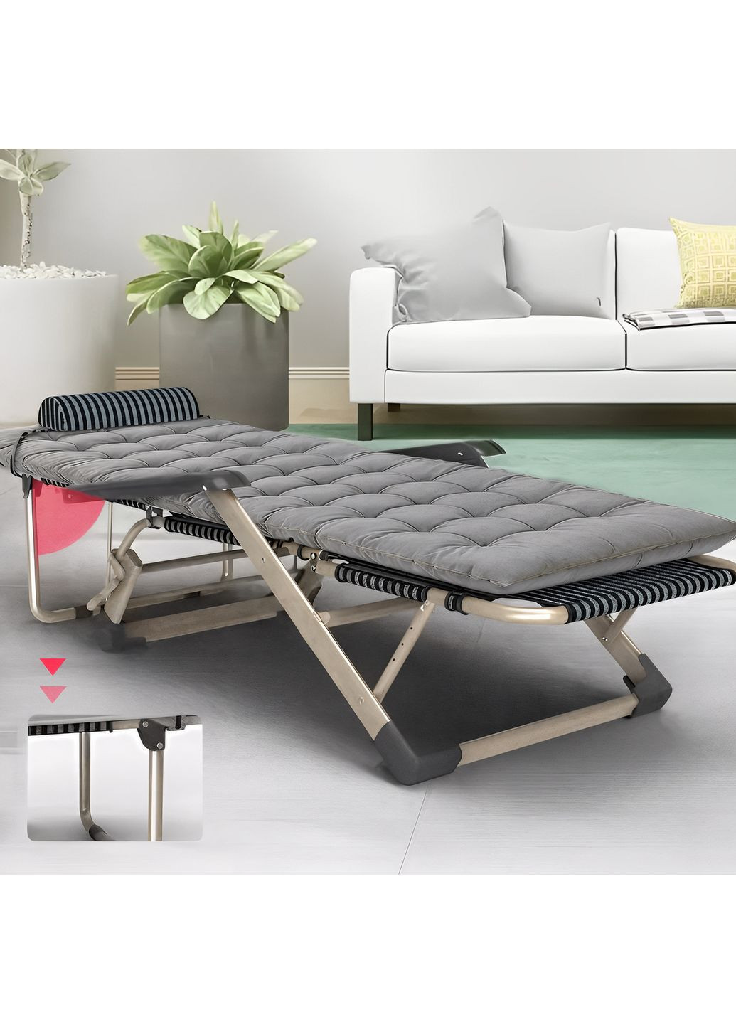 Раскладное кресло кровать с подушкой Сире (FCB-S03-PP) LEOBRO (361443792)